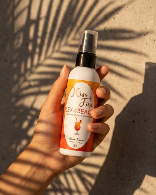 Kiss of fire,  huile de massage chauffante et gourmande parfum sex on the beach