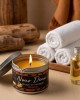 Bougie de massage senteur tropical allumée
