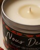 Bougie de massage sensuelle senteur vin pétillant à la fraise zoom sur le produit