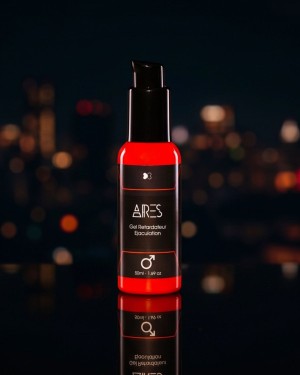 Gel retardateur d'éjaculation Ares, présentation produit photo studio