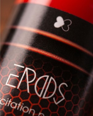 Gel d'excitation pour couple Eros, zoom sur l'étiquette du produit