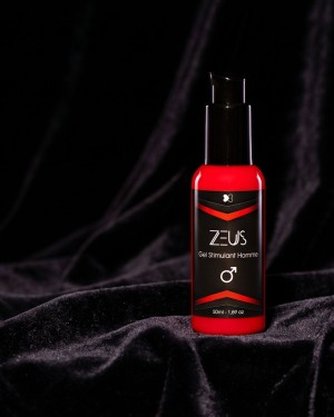 Gel stimulant pour Homme Zeus, présentation photo produit studio