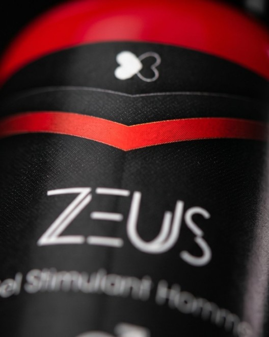 Gel stimulant pour Homme Zeus, zoom sur l'étiquette du produit