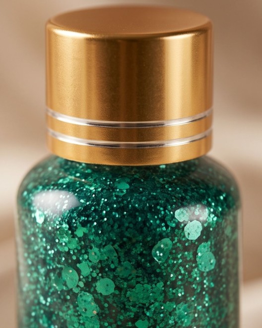 gel pailleté pour corps et cheveux Glitter, bleu, zoom