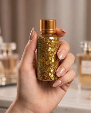 gel pailleté pour corps et cheveux Glitter, doré