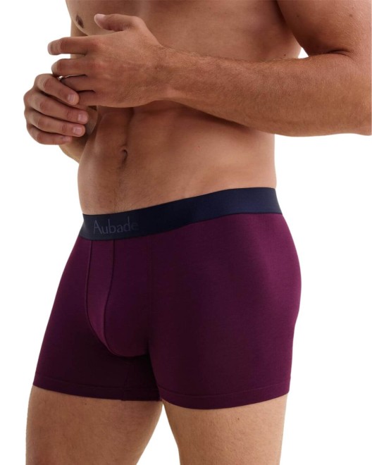 boxers homme lot de 2 Fleur de boteh, Aubade Men, uni zoom devant