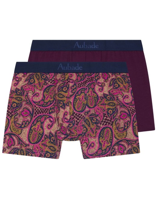 boxers homme pack de 2 Fleur de boteh, Aubade Men