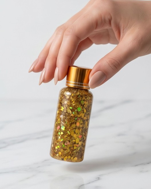 gel pailleté pour corps et cheveux Glitter, doré