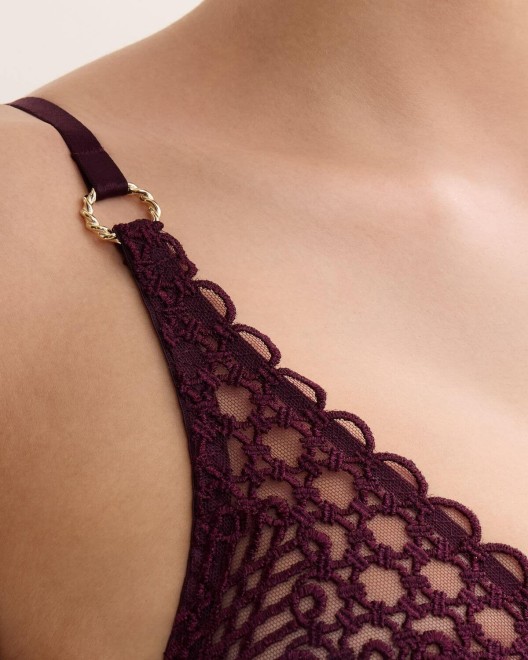 soutien-gorge triangle mono-armature Éloge du désir, Aubade Lingerie, zoom bretelle