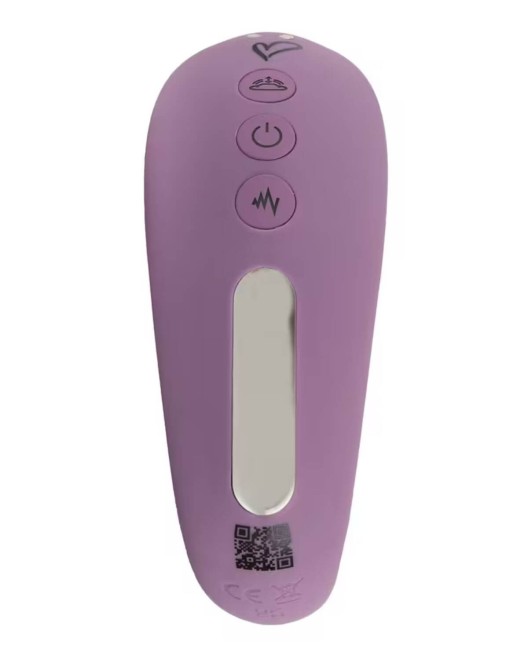 vibromasseur triple stimulation télécommandé Mireva, Beau Coeur, violet, face