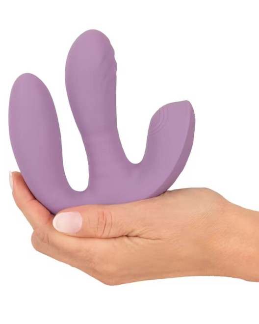 vibromasseur triple stimulation télécommandé Mireva, Beau Coeur, violet