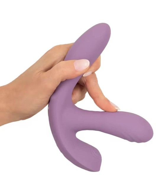 vibromasseur triple stimulation télécommandé Mireva, Beau Coeur, violet, flexible