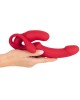 gode ceinture strapless télécommandé, You2Toys, dans une main