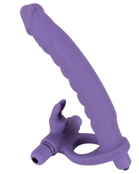anneau vibrant double pénétration Los Analos, You2Toys, violet, vue côté