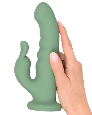 rabbit ventouse à vibrations et rotations, You2Toys, dans une main