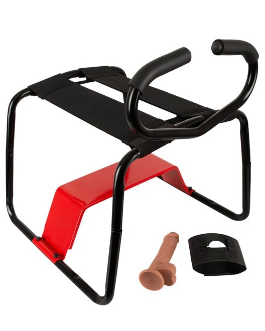tabouret sexuel avec poignée et dildo, You2Toys, contenu boîte
