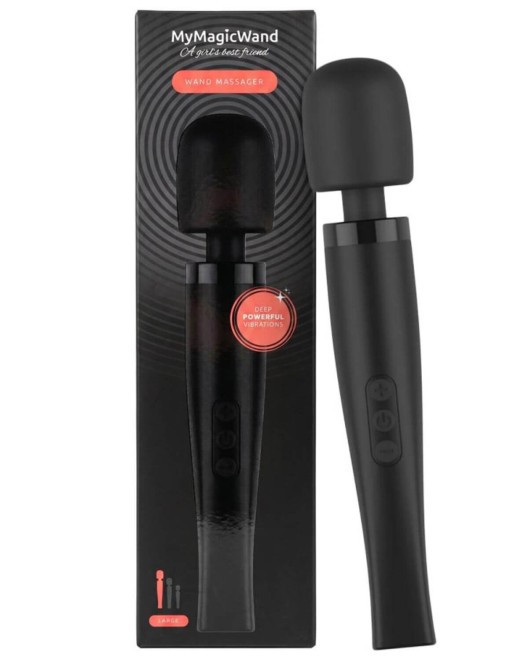 vibromasseur wand MyMagicWand, noir, avec boîte