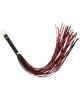 martinet bdsm en simili cuir tressé, Easytoys fetish, noir et rouge