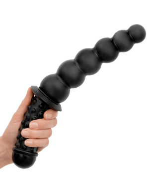 double dildo XXL Akimbo, Buttr, noir, dans une main