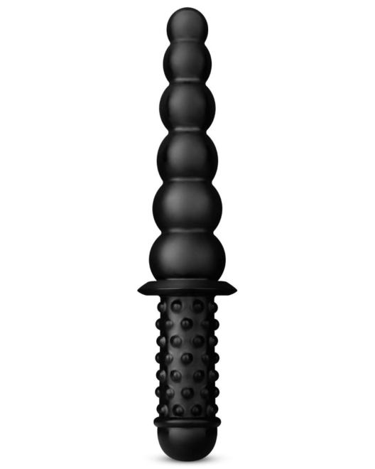 double dildo XXL Akimbo, Buttr, noir, face