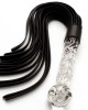fouet bdsm en cuir et crystal, Toyjoy, zoom