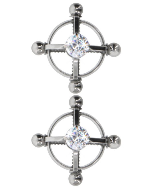 nippies diamant à pinces, Taboom, argent, paire