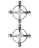 nippies diamant à pinces, Taboom, argent, paire