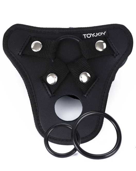 harnais strap on double Get Real, Toyjoy, anneaux silicone