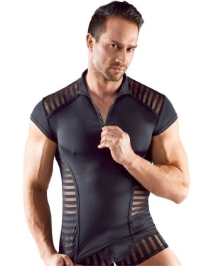 t-shirt homme en lycra, noir, Svenjoyment, mannequin de face