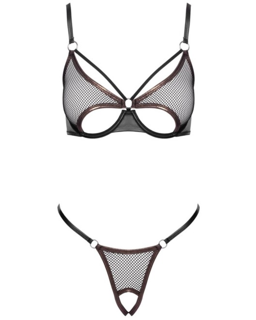 ensemble de lingerie ouverte en résille, Cottelli, devant
