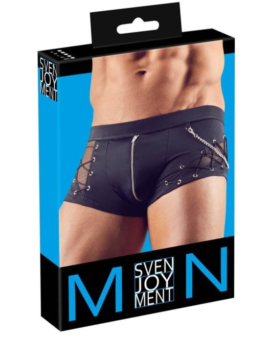 boxer homme zippé, noir, Svenjoyment, boîte
