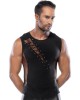 débardeur homme lycra et résille, noir, Svenjoyment, mannequin face