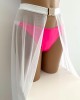 jupe longue en voile, blanc, paradise boutik, profil