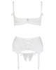 ensemble de lingerie blanche ouverte, Cottelli Collection, devant