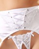 ensemble de lingerie blanche ouverte, Cottelli Collection, porte-jarretelles