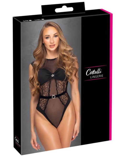 body noir transparent, Cottelli Collection, boîte