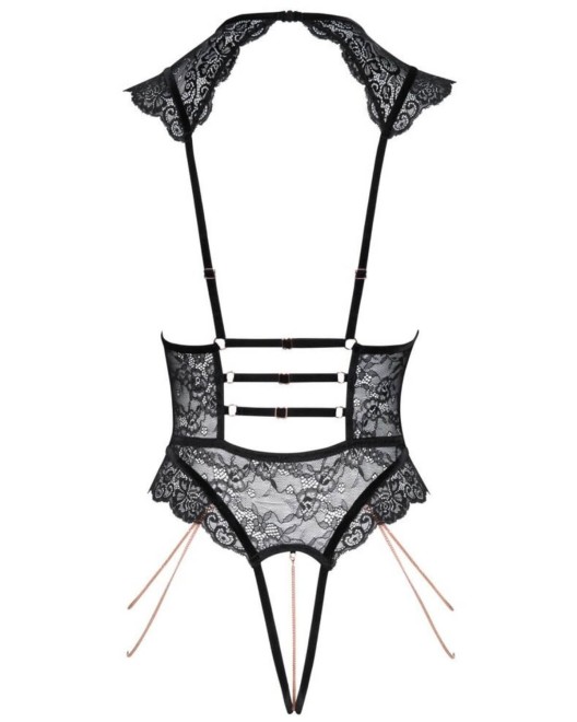 body bijou ouvert en dentelle, Abierta Fina by Cottelli, derrière