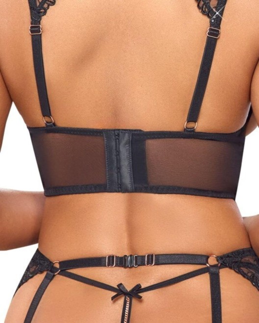 ensemble lingerie ouverte bijoux, Abierta Fina by Cottelli, zoom dos