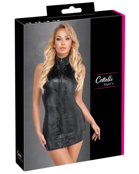 robe zippée en wetlook serpent, Cottelli Party, boîte