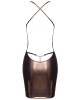 robe brillante décolletée, bronze, Cottelli Party, derrière