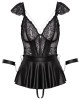 lingerie bondage babydoll avec menottes, Cottelli, devant