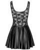 robe en dentelle et wetlook, noir, Cottelli Party, derrière