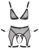 ensemble lingerie en résille, Cottelli Bondage, noir, devant