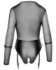 body porte-jarretelles avec menottes, Cottelli Bondage, noir, derrière