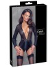 body porte-jarretelles avec menottes, Cottelli Bondage, noir, boîte