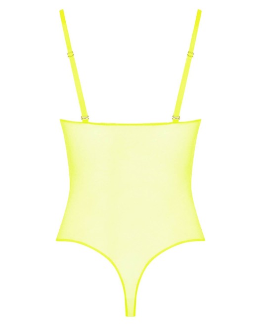 body string fluo transparent Corps à corps néon, jaune, Maison Close, derrière