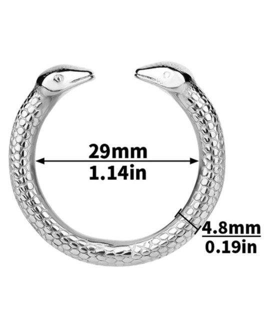 anneau de pénis bijou serpent, Kiotos, argent, dimensions