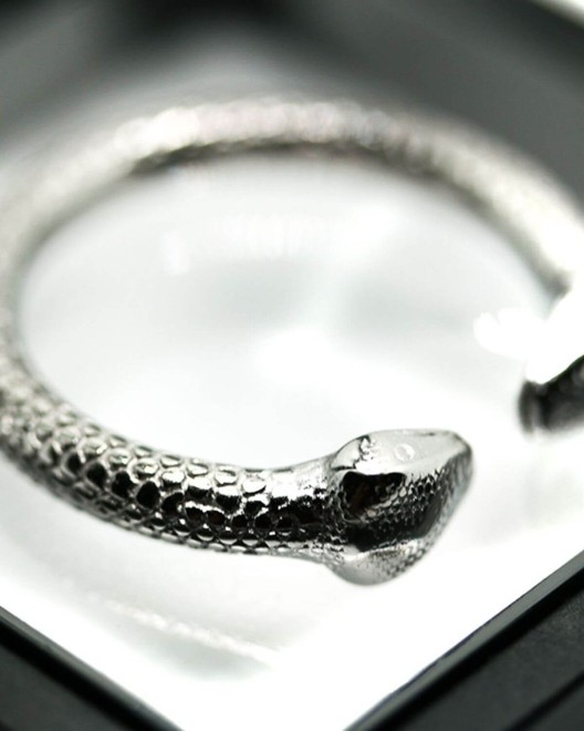 anneau de pénis bijou serpent, Kiotos, argent, zoom