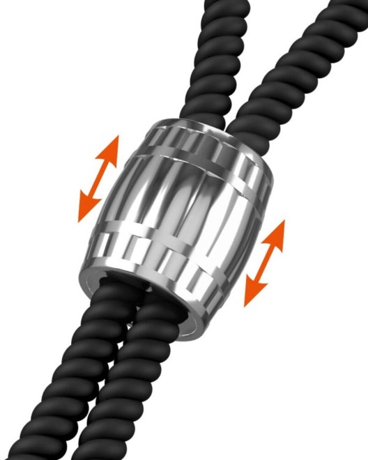 ockring lasso ajustable avec poids silicone, Rebel men's gear, noeud coulissant