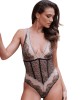 body en dentelle léopard Charlie, Valege Lingerie, mannequin de face